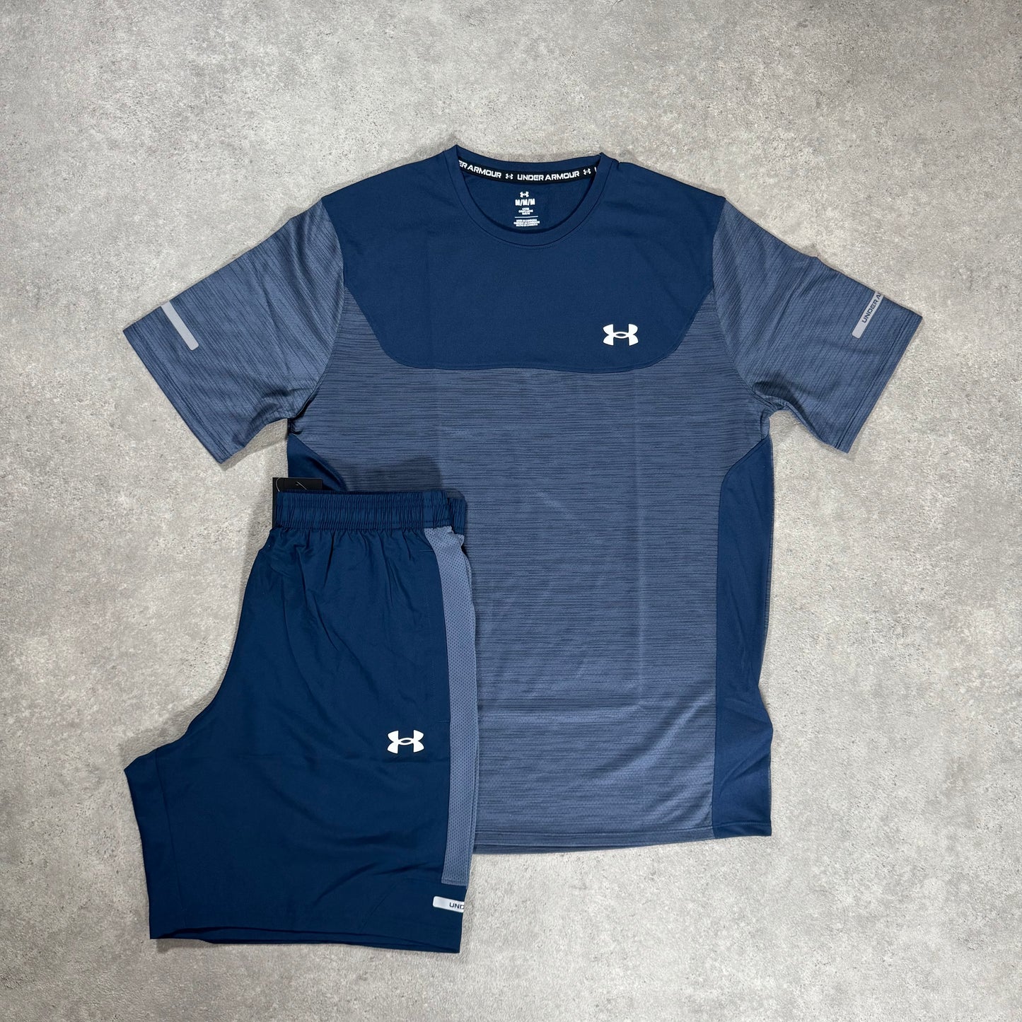 UNDER ARMOUR TECH UTILITY SHORT SET (NAVY BLUE)