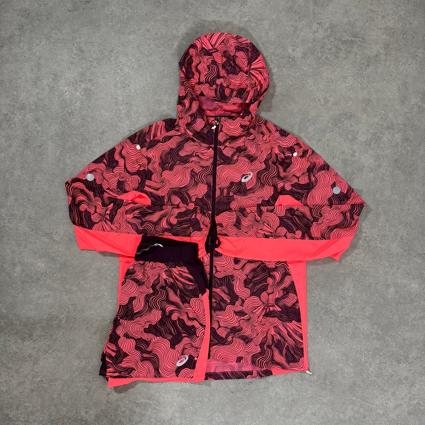 ASICS FUJITRAIL JACKET SET (RED)