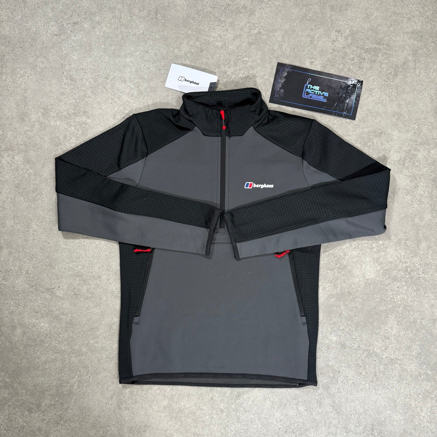 BERGHAUS SLIDEY ZIP TOP (GREY/BLACK)