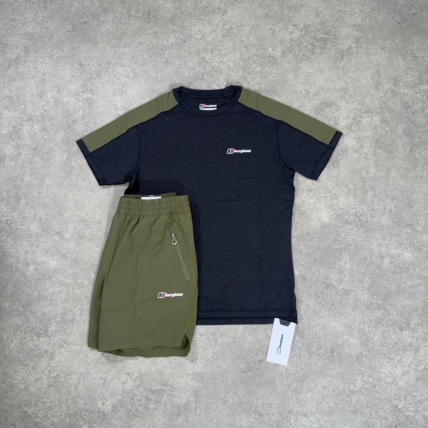 BERGHAUS FARNDALE TECH SHORT SET (KHAKI/BLACK)