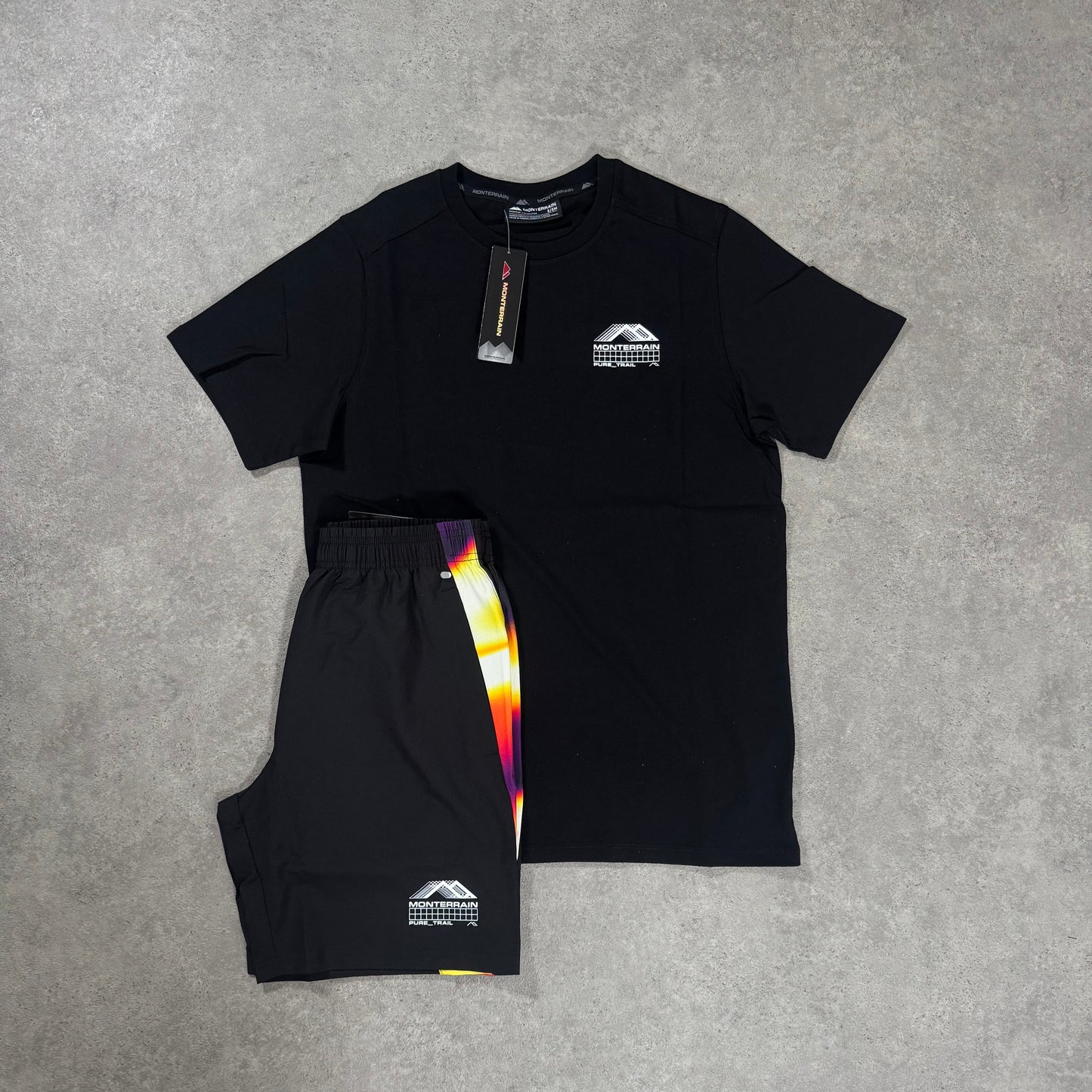 MONTERRAIN ECLIPSE SHORT SET (BLACK/YELLOW)