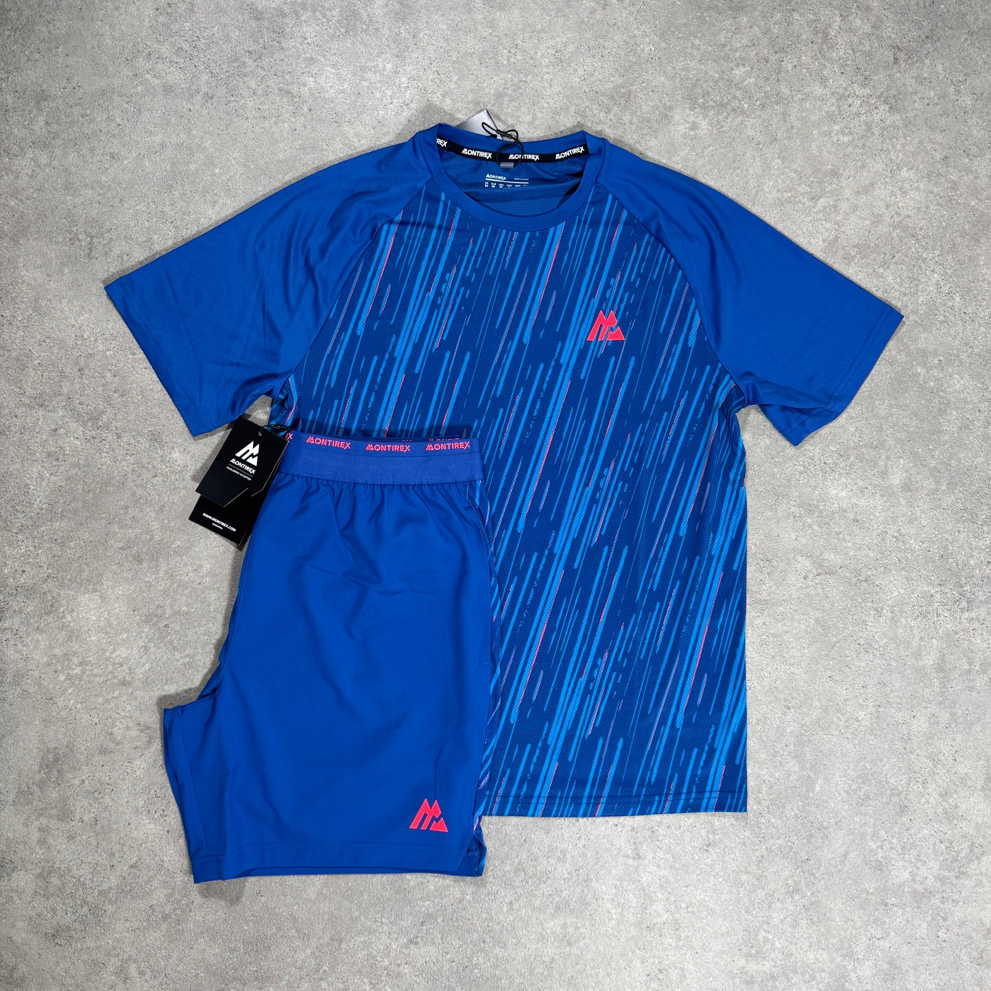 MONTIREX VIGOUR PRINT SHORT SET (MARINE BLUE/MAYA BLUE)