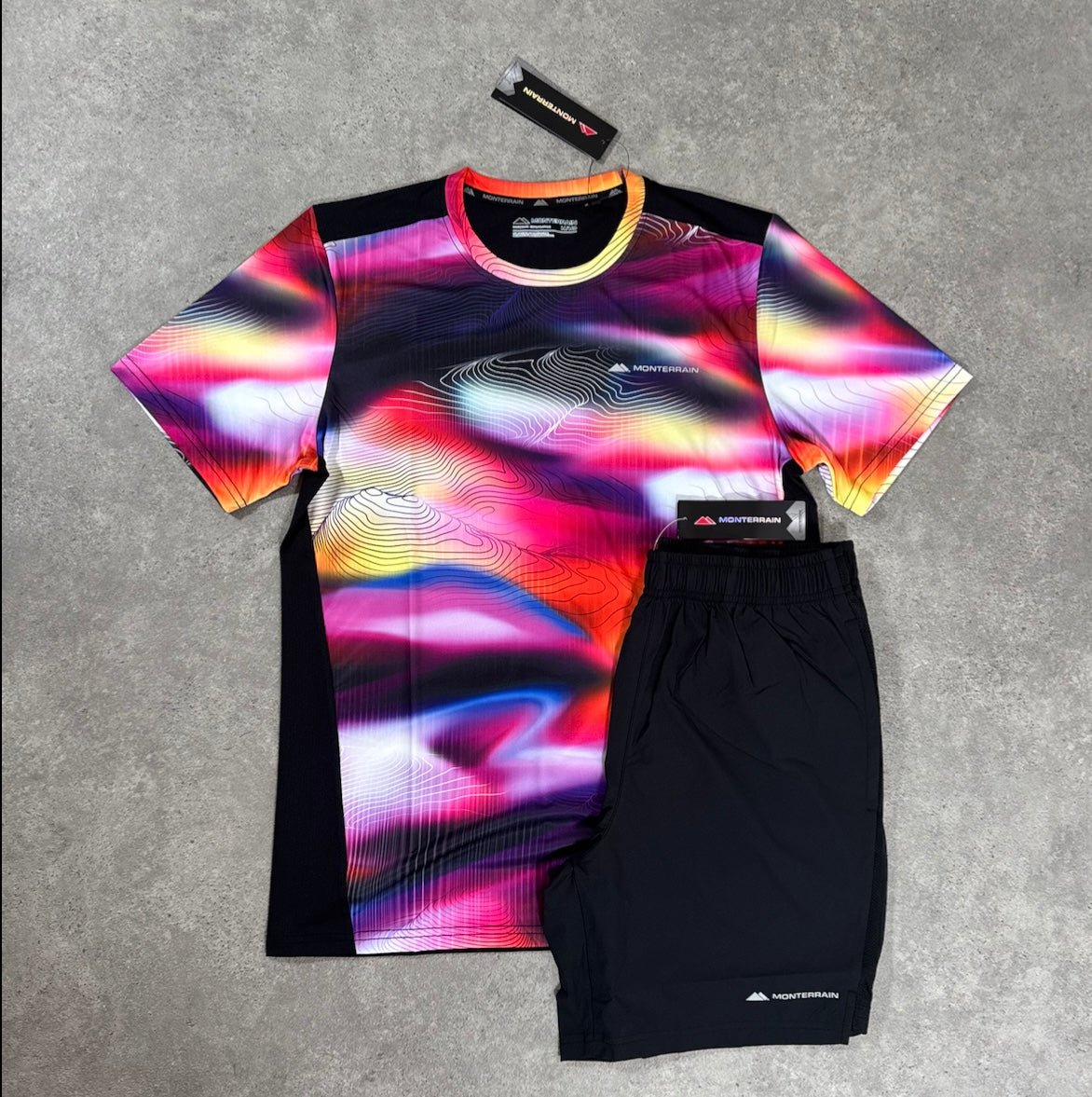 MONTERRAIN HEATMAP SHORT SET (RED HEAT)