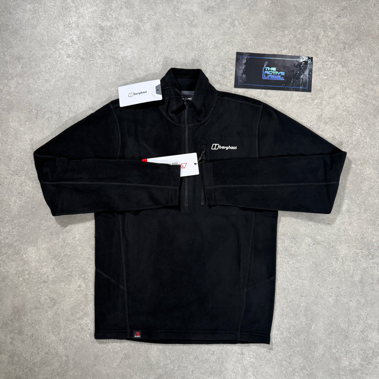 BERGHAUS PRISM MICRO HALF ZIP FLEECE (BLACK)