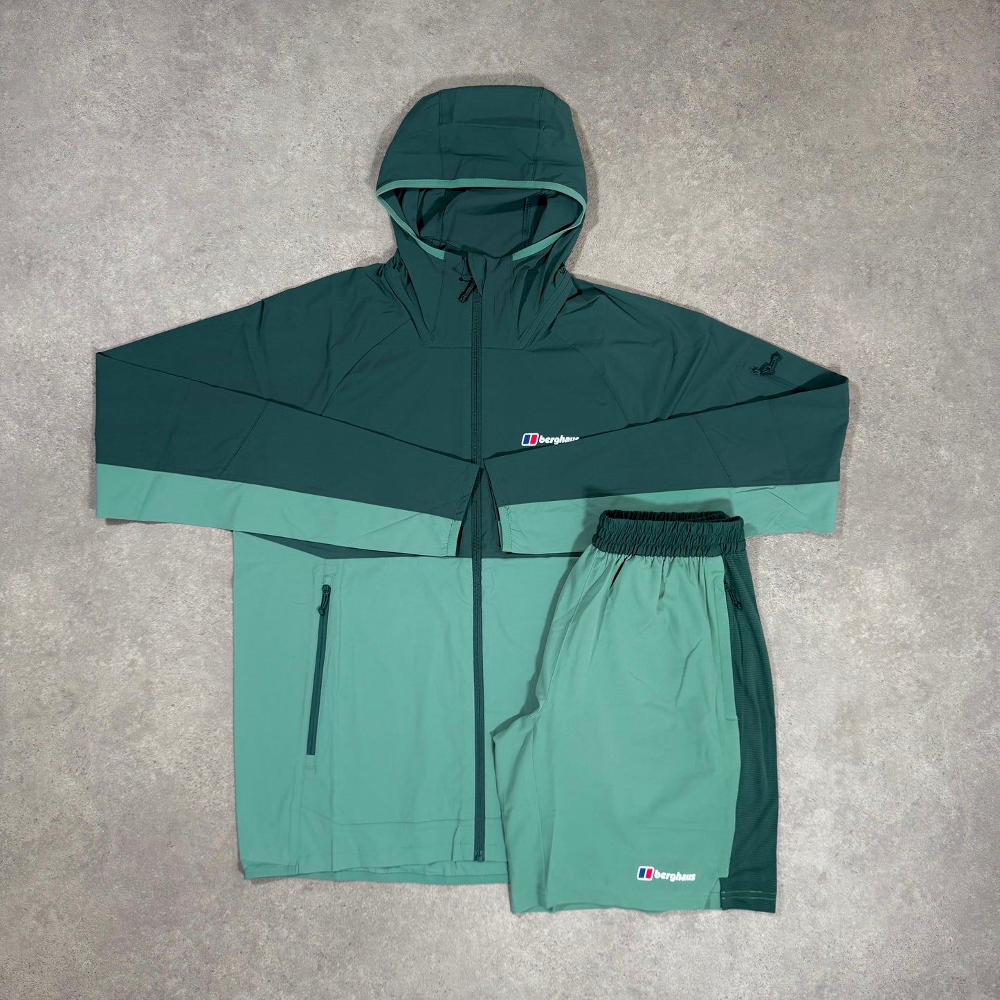 BERGHAUS THERAN JACKET SHORT SET (GREEN)