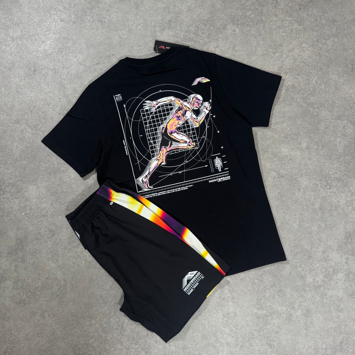 MONTERRAIN ECLIPSE SHORT SET (BLACK/YELLOW)