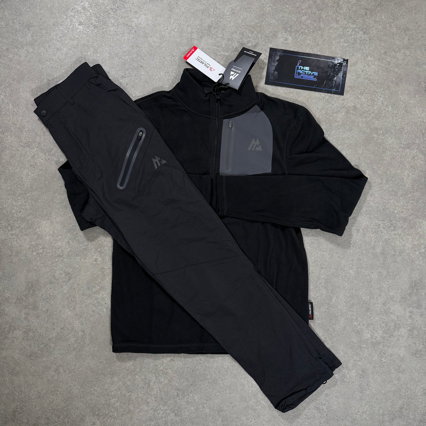 MONTIREX ASCENT POLARTEC FLEECE TRACKSUIT (BLACK/GREY)
