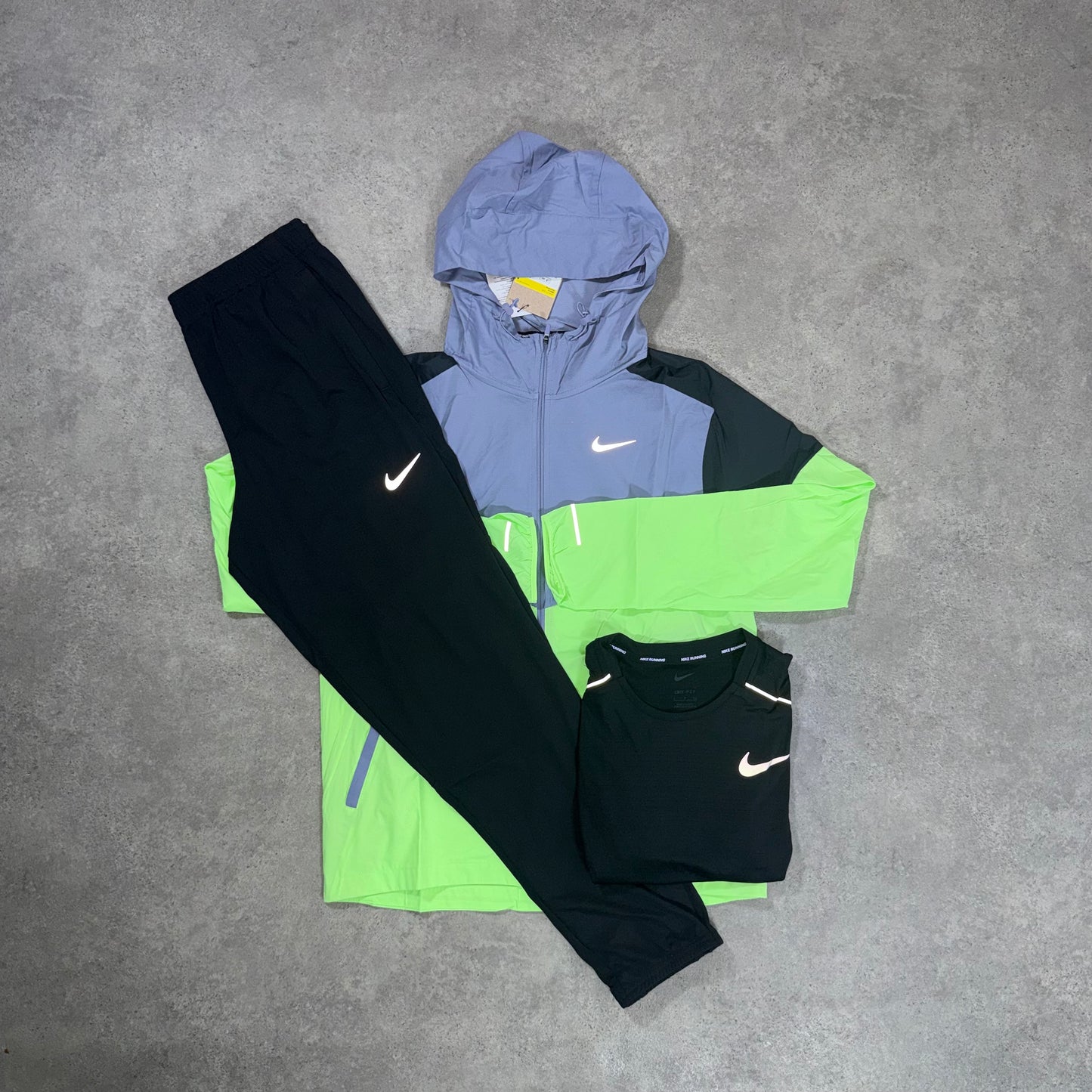 NIKE LIGHT WINDRUNNER TRI-SET (VOLT/BLACK)