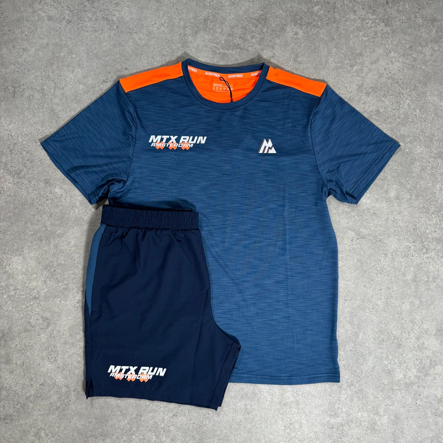 MONTIREX RUN CITY AMSTERDAM SHORT SET (BLUE/ORANGE)
