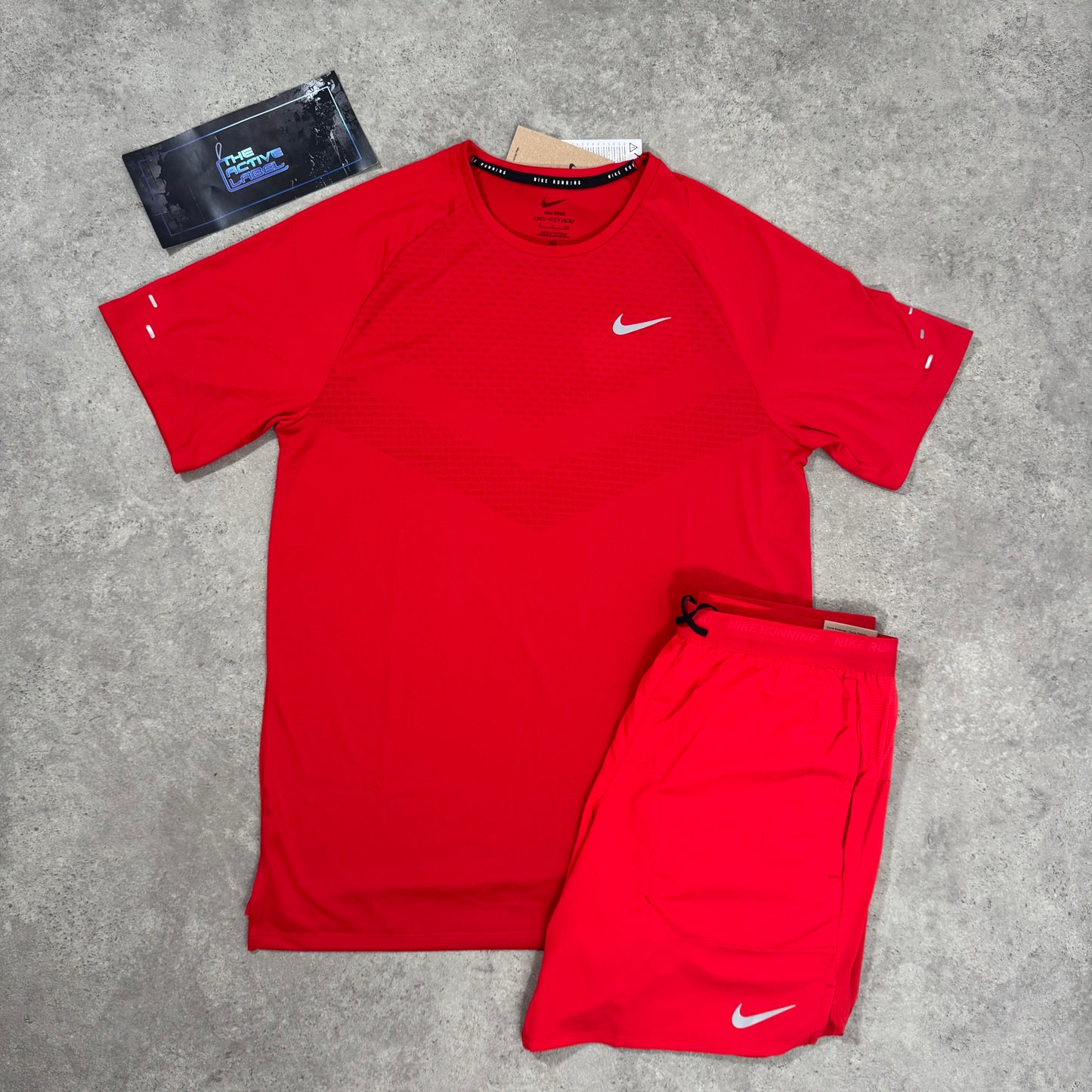 NIKE STRIDE SHORT SET (UNI RED)