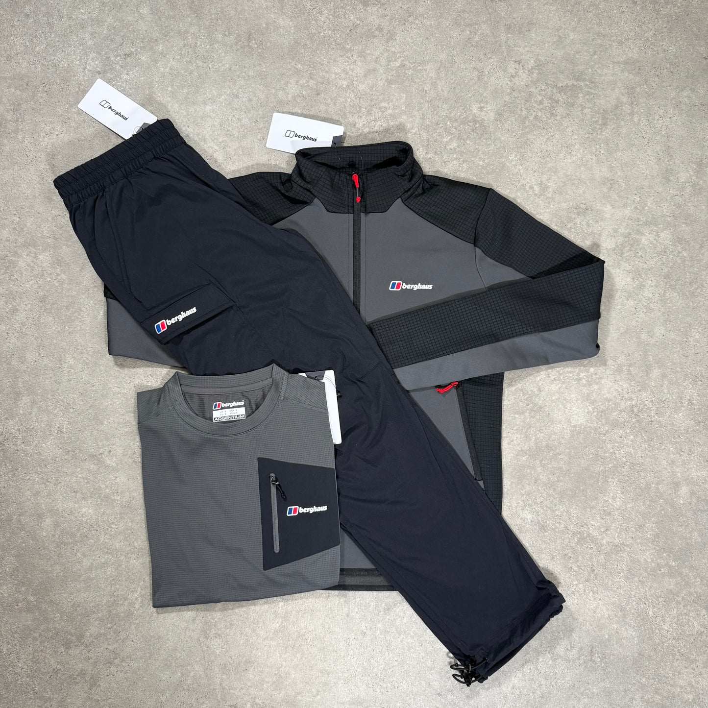 BERGHAUS 1/2 ZIP TRACKSUIT (GREY/BLACK)