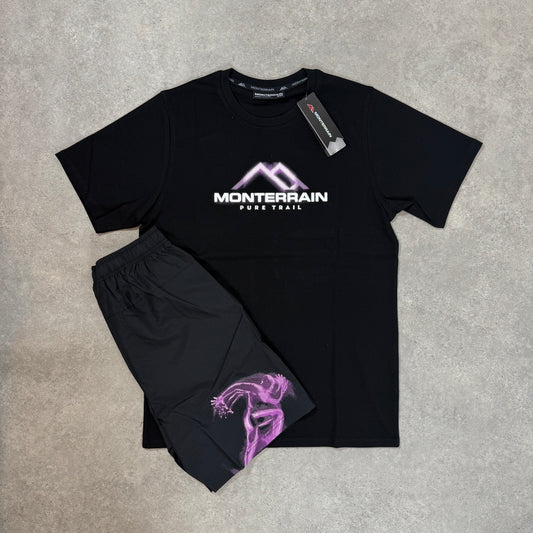 MONTERRAIN ELEVATE SHORT SET (PURPLE/BLACK)