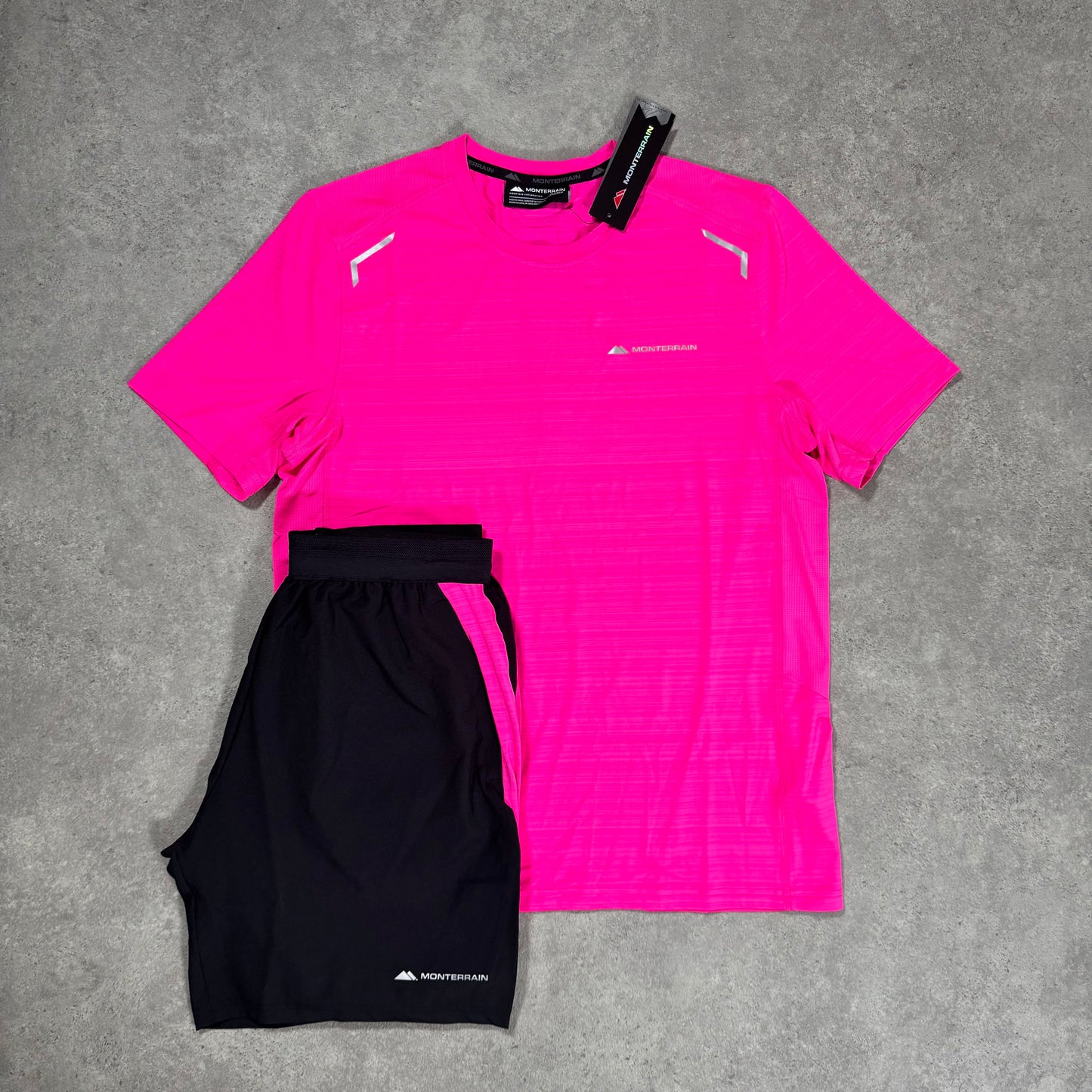 MONTERRAIN LYDER 3.0 SHORT SET (HOT PINK/BLACK)