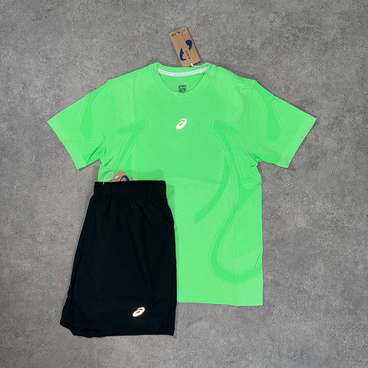 ASICS ROAD SHORT SET (GREEN)