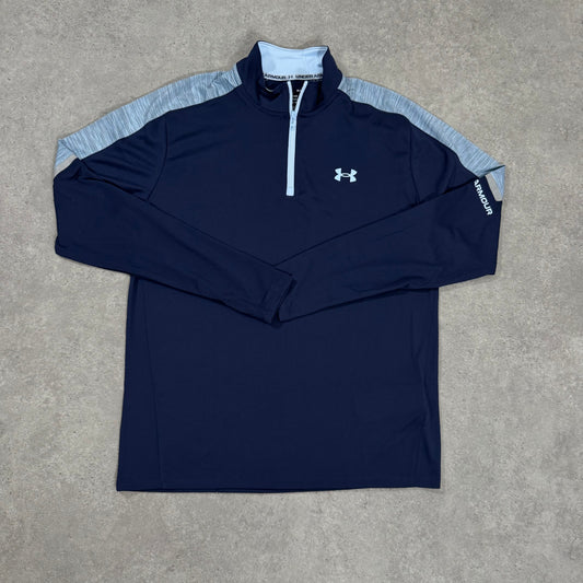 UNDER ARMOUR 1/4 TECH + FLEECE (BLUE)
