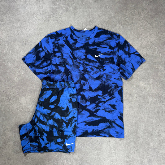 NIKE HYVERSE SHORT SET (BLUE/BLACK)