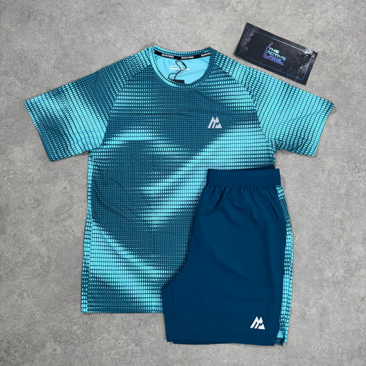 MONTIREX PEAK ALL OVER PRINT SHORT SET (BLUE)