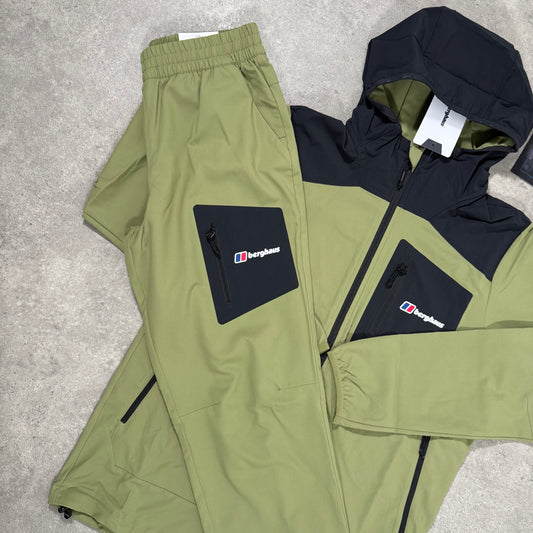 BERGHAUS INTERVALE TRACK PANTS (GREEN/BLACK)