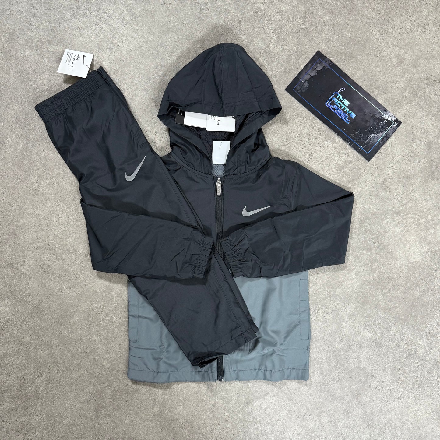 NIKE JUNIOR MILER WOVEN TRACKSUIT (BLACK)