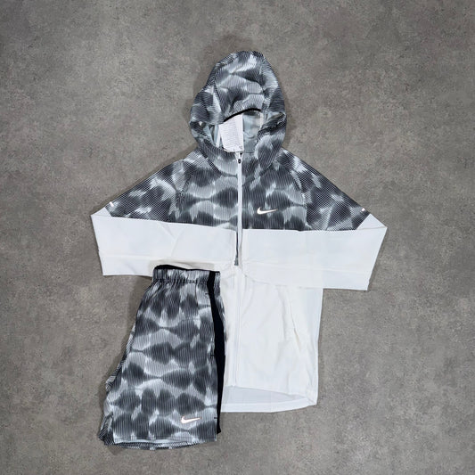 NIKE FESTIVAL JACKET SHORT SET (WHITE)