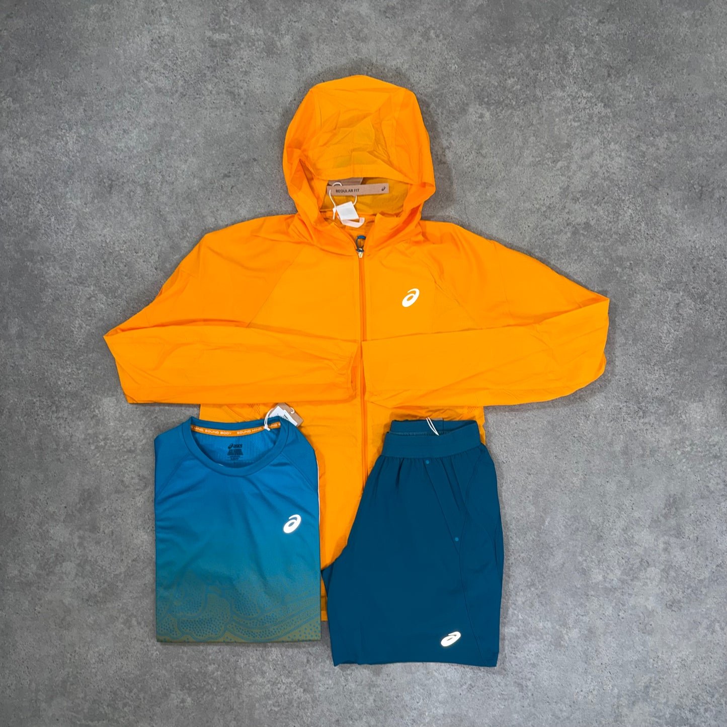 ASICS ROAD TRACK TRI-SET (ORANGE/BLUE)