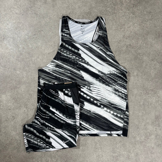 NIKE FAST DRI-FIT VEST SET (WHITE/GREY/BLACK)