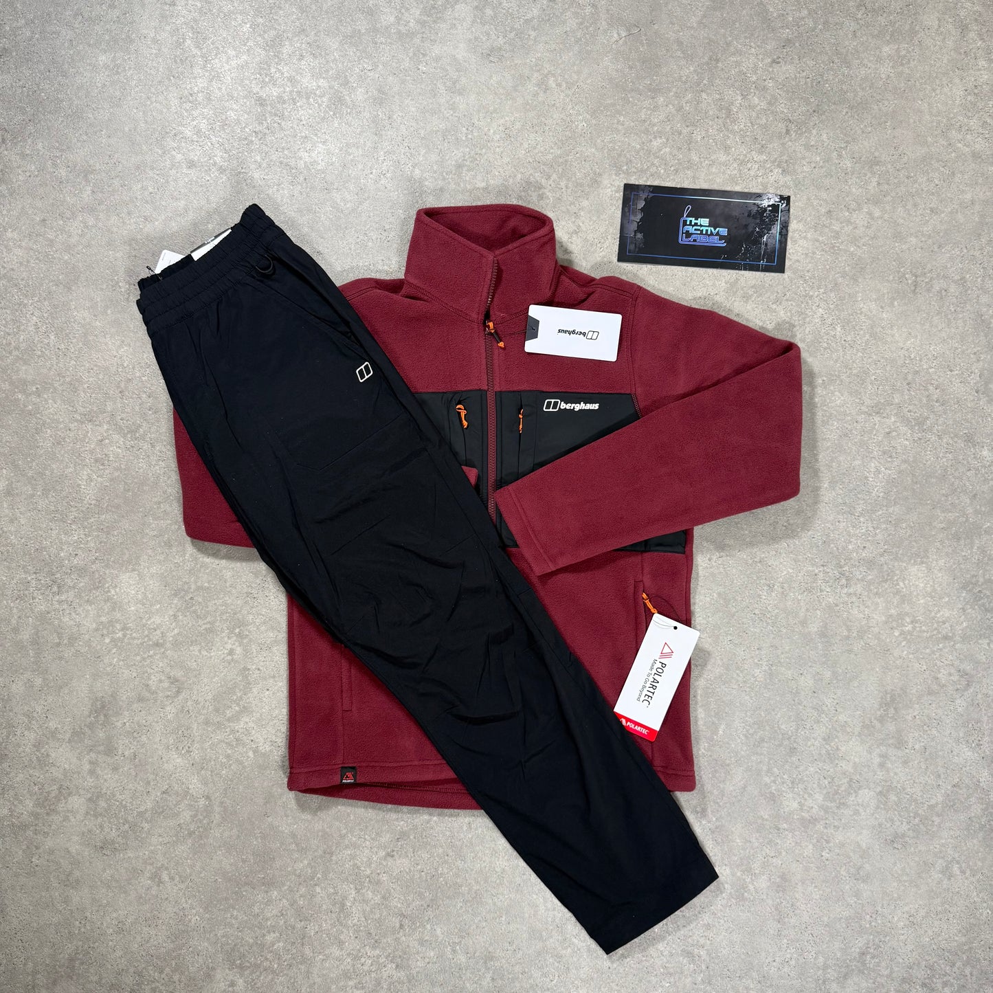 BERGHAUS PRISM GUIDE FLEECE TRACKSUIT (RED/BLACK)