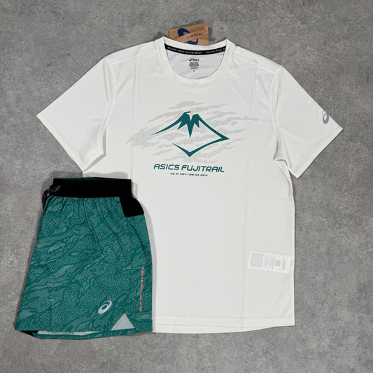 ASICS FUJITRAIL SHORT SET (LAKE GREEN)