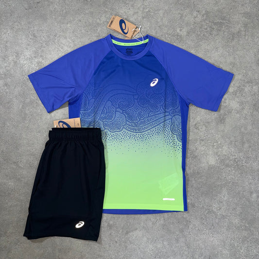 ASICS IBUKI SHORT SET (BLUE/GREEN)