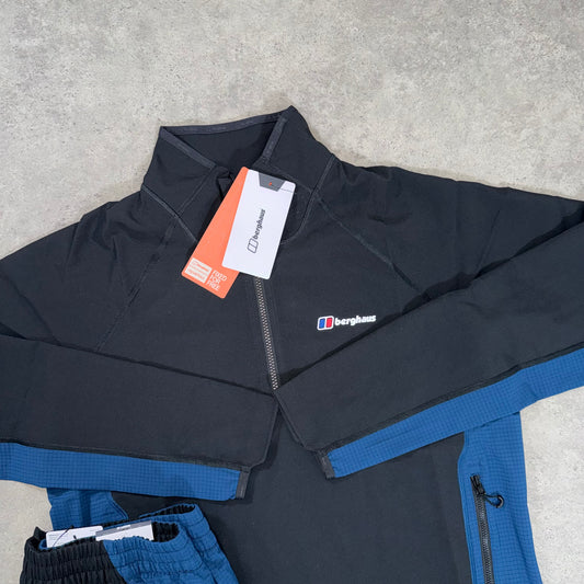BERGHAUS WAVERTREE 1/2 ZIP SHORT SET (BLUE/BLACK)