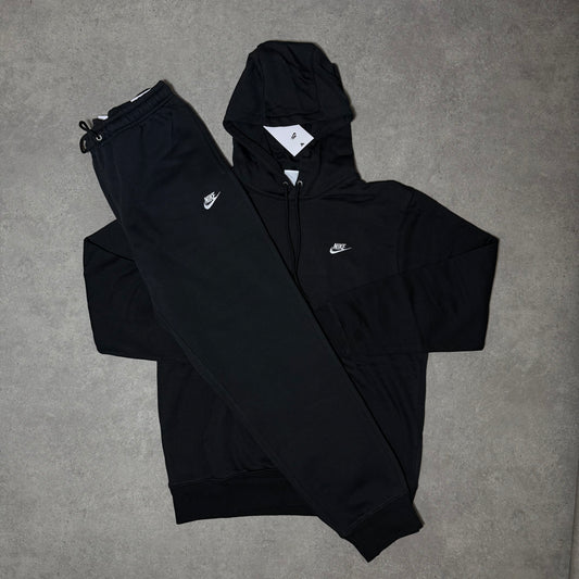 NIKE CLUB FLEECE TRACKSUIT (BLACK)