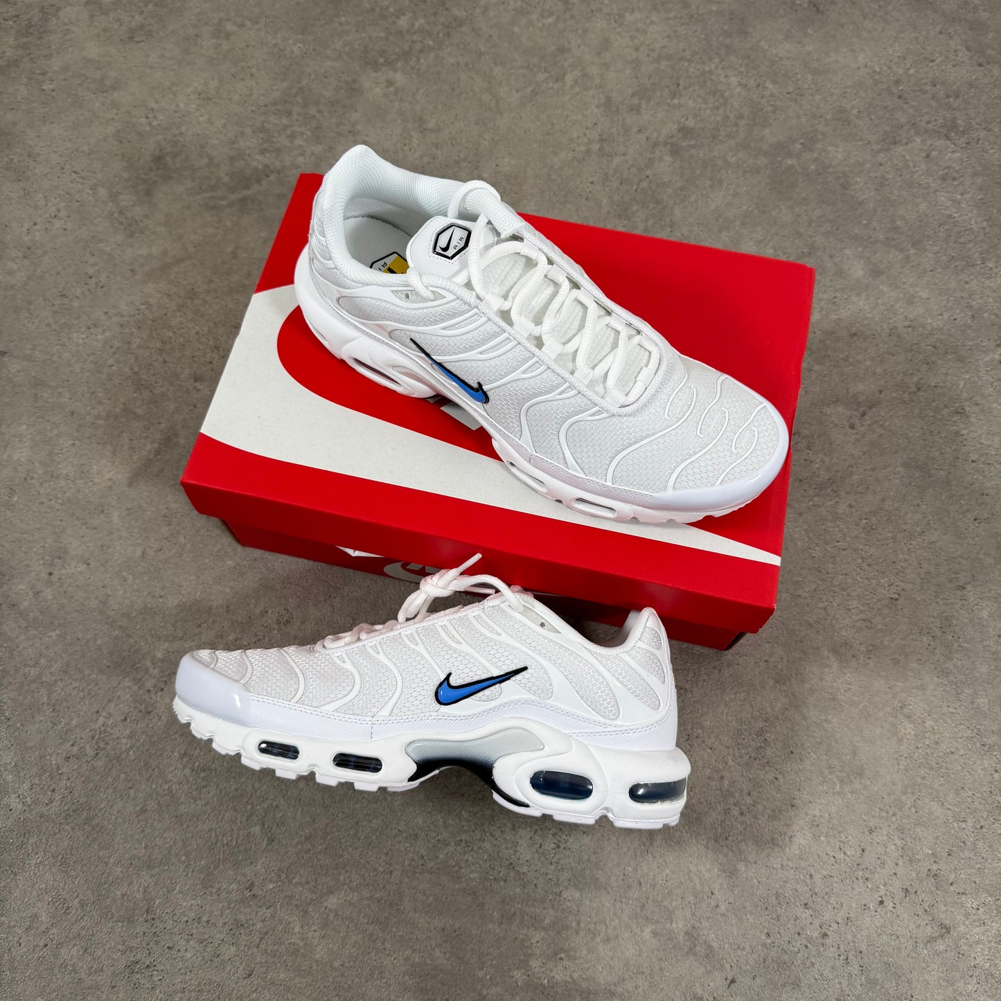 NIKE AIR MAX PLUS (WHITE/BLUE)