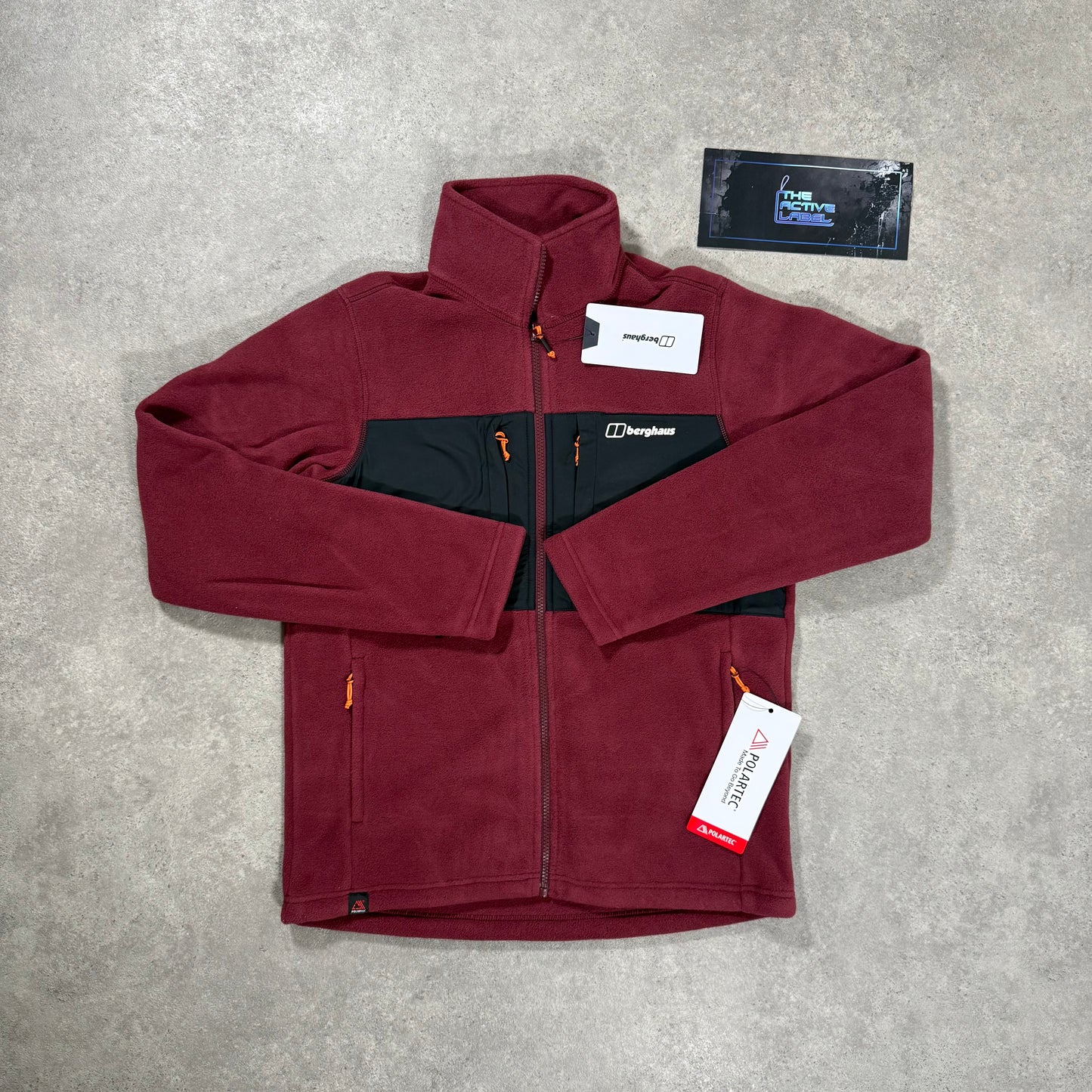 BERGHAUS PRISM GUIDE INTERACTIVE POLARTEC FLEECE JACKET (RED/BLACK)