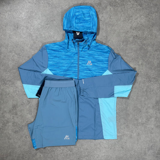 MONTIREX TRAIL JACKET SHORT SET (NEON BLUE)