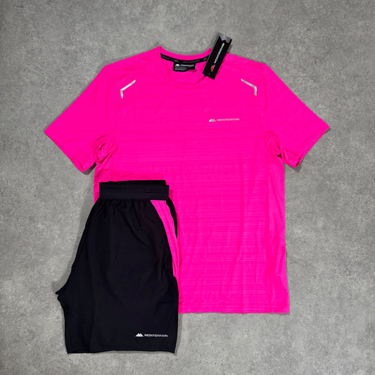 MONTERRAIN LYDER 3.0 SHORT SET (HOT PINK/BLACK)