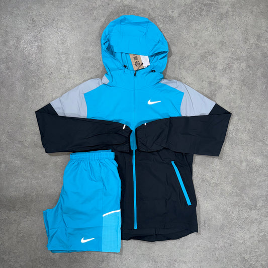 NIKE RUN REPEL JACKET SET (BLUE/GREY/BLACK)