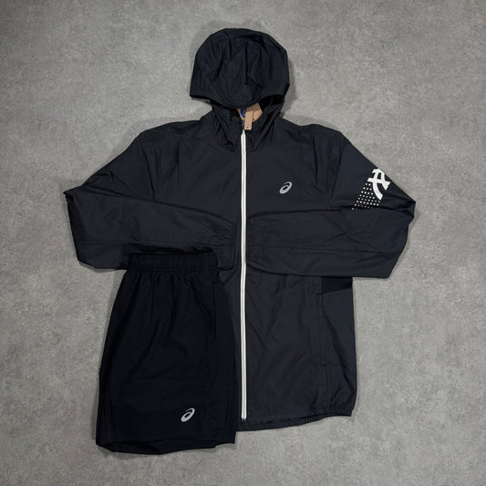 ASICS ICON JACKET SHORT SET (BLACK)