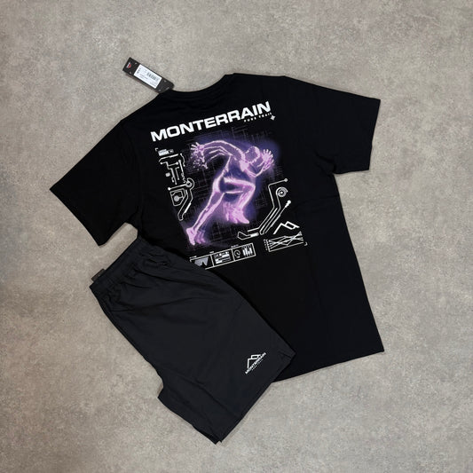 MONTERRAIN ELEVATE SHORT SET (PURPLE/BLACK)
