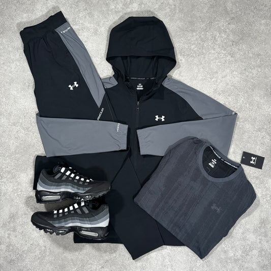 UNDER ARMOUR STORM TRI-SET (TRACKSUIT/T-SHIRT) (GREY/BLACK)